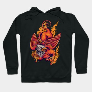 Mythical eagle head Chinese creature symbol culture vintage Hoodie